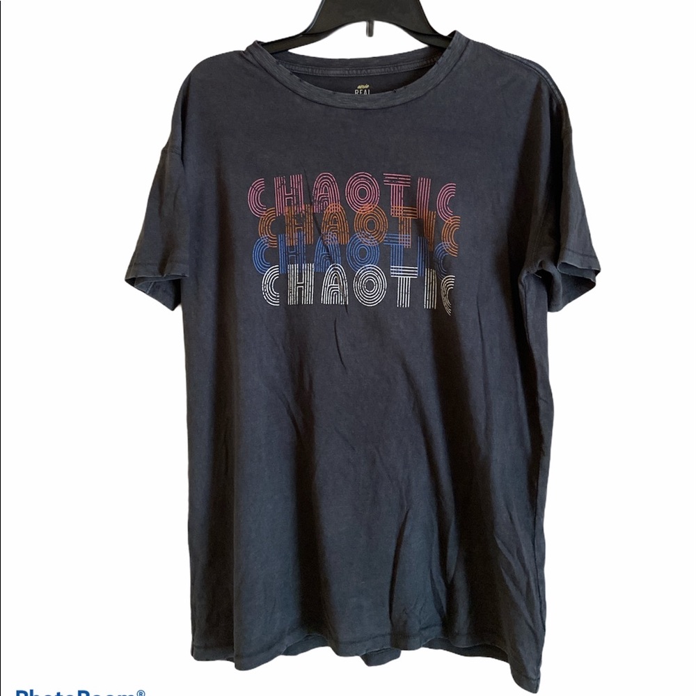 Aerie real soft graphic top chaotic